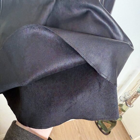 Zara | Faux Leather and Lace Black Mini Dress - XS - Picture 11 of 11